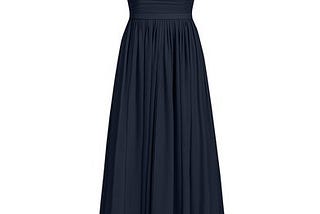 Dark_navy Azazie Maribel — Back Zip Crinkle Chiffon Floor Length Sweetheart Dress