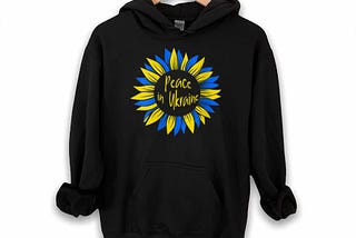 Womens Peace in Ukraine Sunflower Tshirt for Women Ukrainian Flag V Neck T Shirt shirt — Azontee