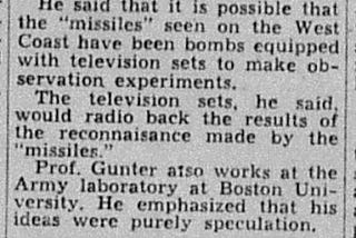 The Local Flying Saucer Report, 1947