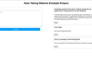 How to Create Note Taking Website JavaScript.