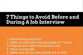 job interview basics