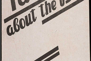 Front page of promotional leaflet for the ‘Moscow Daily News’ reading ‘Facts about the USSR’.