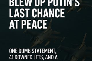 How Medvedev Blew a Hole in Putin’s War Plan