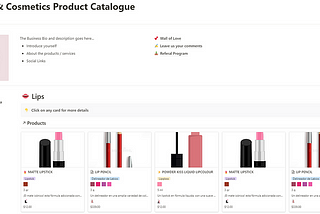 Cómo creé un catálogo de productos en línea gratuito en menos de 1 hora con Notion.