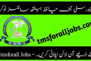 Latest Child Health Sciences University Of Lahore Jobs 2023