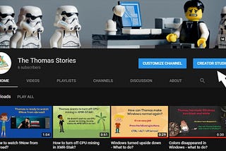 Thomas visits the Creator Studio on YouTube