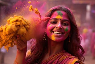 Happy Holi Ai Photo Prompt for Bing Image Creator