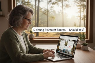 Lisa of Inspire To Thrive showing how to delete boards on Pinterest.