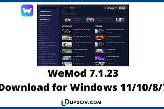 WeMod 8.0.0 Download for Windows 11, 10, 8 — Updov