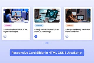 How to Create Card Slider in HTML CSS & JavaScript | Step-by-Step Guide