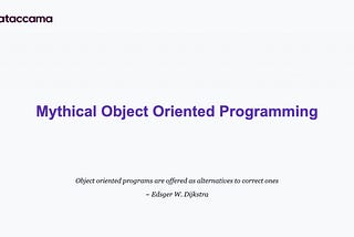 Object oriented programming talk