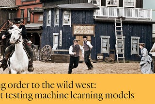 Bring order to the wild west: test your machine learning models