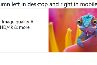 boostrap column left in desktop and right in mobile
