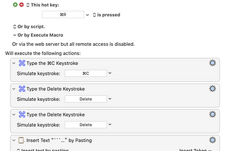 Keyboard maestro 当中，如何实现获取当前选中文字？