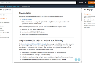 Getting started with AWS for Unity