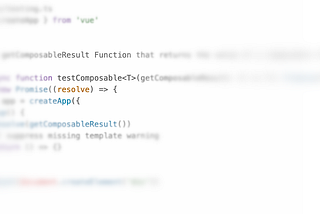 Blurred image of the testComposable function mentioned in the post