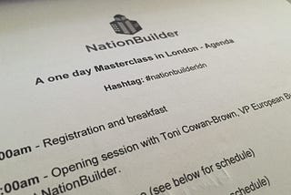 Notes from NationBuilder’s Masterclass