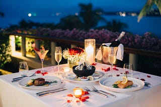 Perfect way to setup the Romantic Dinner for your loved one