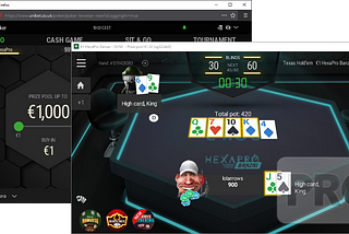 Poker client software