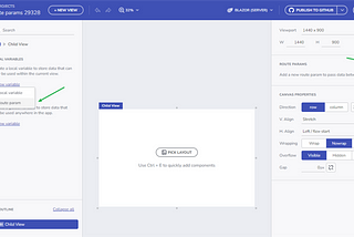 App Builder Navigation With Route Parameters and Dependent Variables