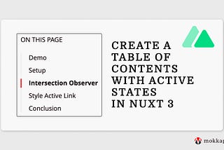 Create a Table of Contents With Active States in Nuxt 3