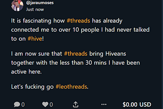 LeoThreads: The Connecting/Uniting Factor Hive Has Been Waiting For! — Hive