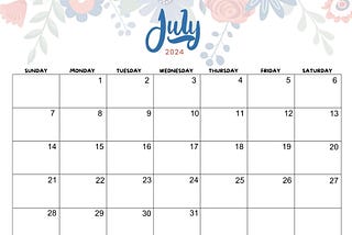 Discover the ultimate planning tool for your summer with CalendarKart’s July 2024 calendars!