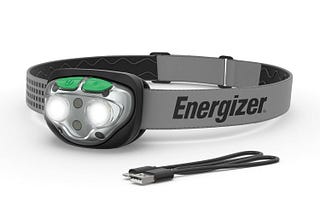 Energizer LED Rechargeable Headlamp Flashlight, 15-Hour Run Time, 400 Lumens (Charging Cable Included)