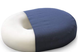 DMI Seat Cushion Donut Pillow and Chair Pillow for Tailbone Pain Relief, Hemorrhoids, Prostate, Pregnancy, Post Natal, Pressure Relief and Surgery, 16 x 13 x 3, Navy