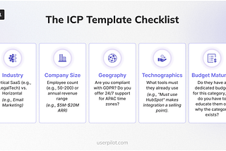 ICP template checklist for your GTM strategy showing firmographics and buyer criteria