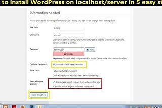 How to install WordPress on localhost/server in 5 easy steps