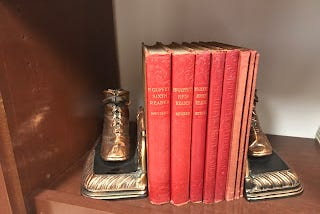 Antique books on a shelf