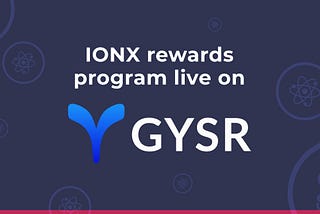 V4 IONX rewards program on Gysr