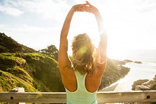 Woman absorbing vitamin D, the all-star for whole-body health