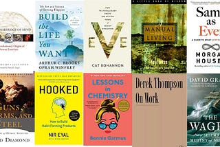 Compilation of book covers recommended by the author.
