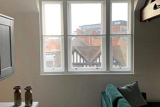 Triple sash window in Cheshire with secondary glazing