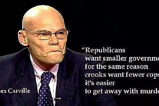 Carville caught clutching pearls, worries Dems are losing white men to Trump’s “energy”…