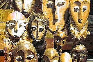 Lega Bwami masks, Congo, Africa, c.1915–1945. Collection of David Norden, Belgium, 1993