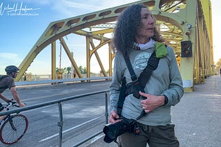 Therese Iknoian Shooting From The Hip On The Tower Bridge In Sac