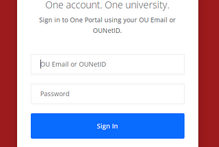 OU CANVAS LOGIN AND SIGN UP PROCESS