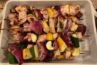 Lemon Chicken Skewers with Reduced Balsamic