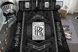 Rolls Royce Luxury: Logo Print Bedding Set