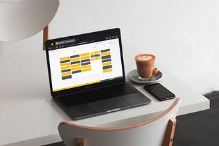 Basic online Kanban on a laptop in a minimalist’s office