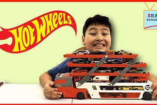 Hot Wheels car carrier truck — Loading the Mega Hauler for cars delivery unboxing and reviewing