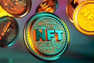 An NFT trademark engraved on a Crypto coin