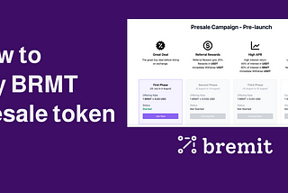 How to buy bremit Presale tokens?