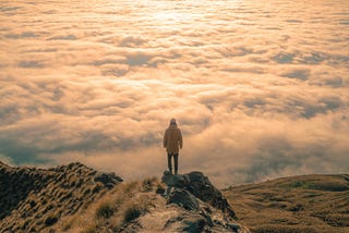 person at the summit. getting shit done