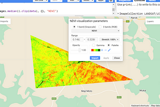 Calculate NDVI By Google Earth Engine JavaScript API