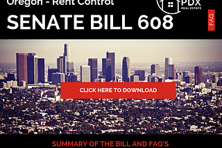 Oregon Passes Senate Bill 608 — Rent Control