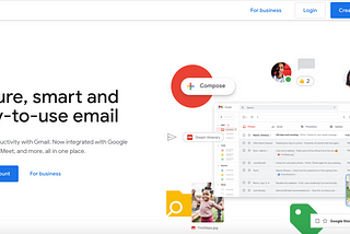 gmail landing page